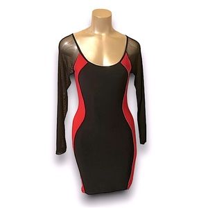 Black & Red Mini Dress